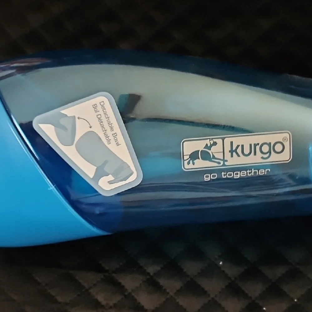 Kurgo The Gourd H2O Bottle & Bowl 24oz blue NEW Dog Walking Hiking Camping NWT